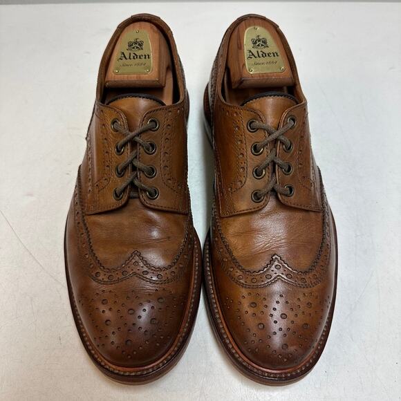 FULLY RESOLED Brunello Cucinelli Brown Wingtip Derby Made in Italy EU 41 US 9 D main image 12